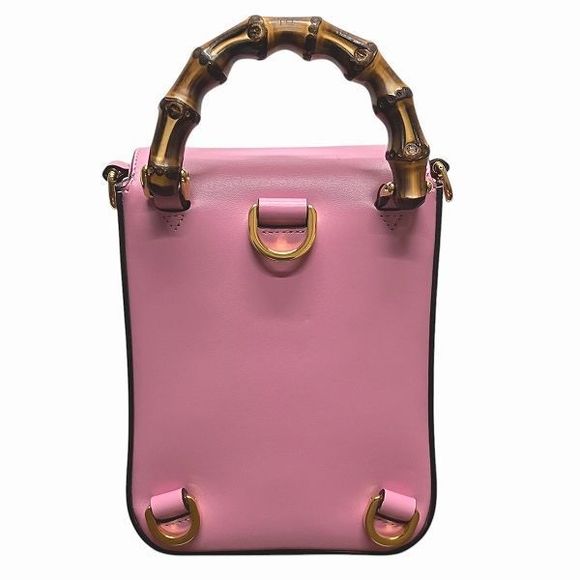 Gucci Bamboo 702106 3WAY Backpack Bag Shoulder Bag Handbag Women - Picture 2 of 9